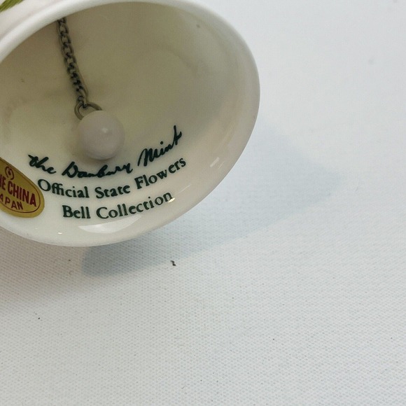 Danbury Mint North Dakota Wild Prairie Rose State Flower‎ Bell Collection - Picture 3 of 5